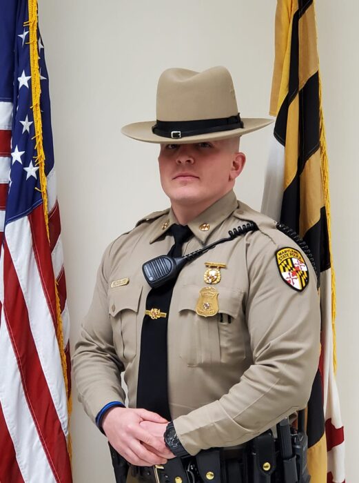 TFC E. Ruggles Congratulated as Maryland State Police Leonardtown Barrack’s Trooper of the Month for October, 2020