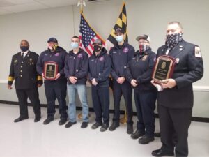 Members of the Hollywood Volunteer Fire Department Receive Life Saving Awards from the Southern Maryland Volunteer Firemen’s Association