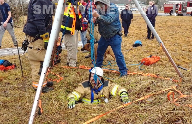 Firefighters Perform Confined Space Rescue in Callaway to Save Dog That Fell Into Well