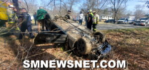 No Injuries Reported After Single Vehicle Rollover in Lexington Park