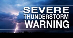 Severe Thunderstorm Warning in Effect for Southern Maryland