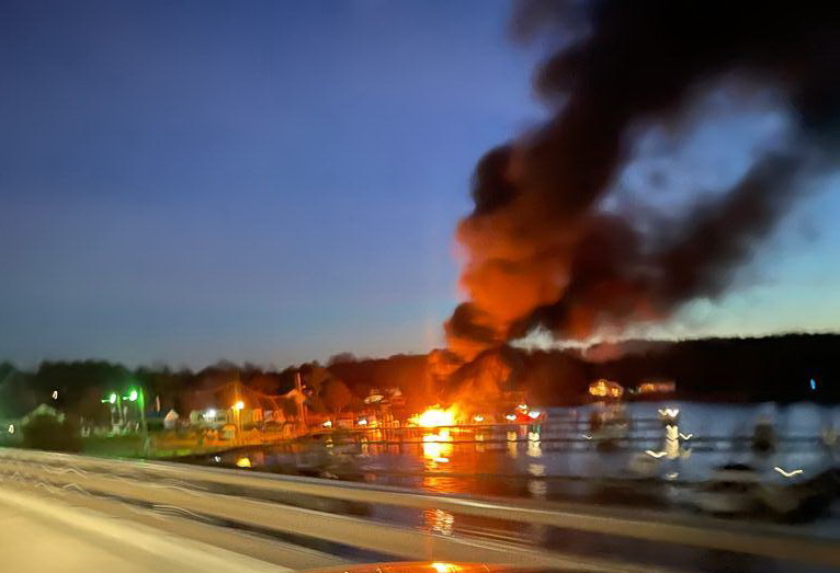 No Injuries Reported After Boat Fire in Newburg