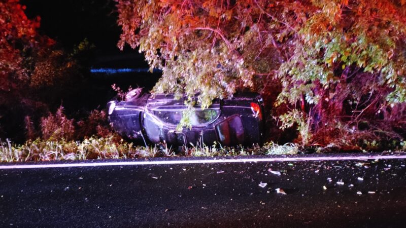 No Injuries Reported After Single Vehicle Rollover on Hermanville Road in Lexington Park