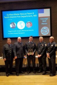 Seven Charles County Volunteer Firefighters Receive Incident Award from the Higgins and Langley Foundation