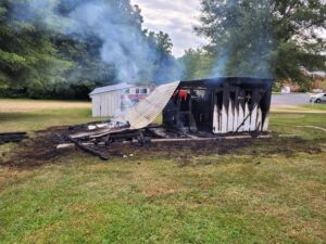 VIDEO: Maryland State Fire Marshal Investigating Historical Shed Set on Fire in Prince Frederick
