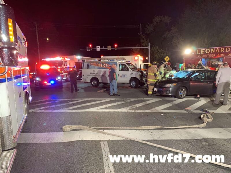 One Injured After Motor Vehicle Collision in Leonardtown