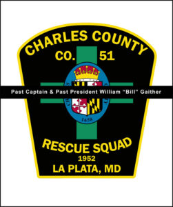 The Charles County Volunteer Rescue Squad regrets to announce the passing of Life Member William “Bill” Gaither Jr.
