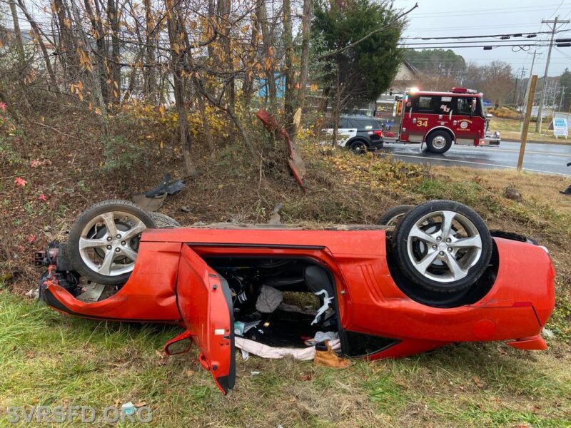 One Transported to Area Trauma Center After Single Vehicle Rollover in Solomons
