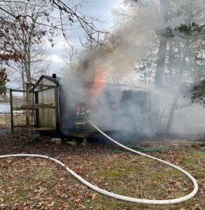 No Injuries Reported After Shed Fire in California