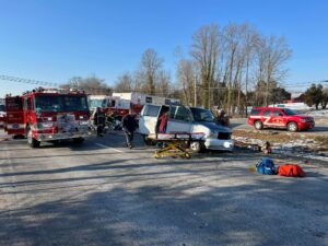 Two Flown to Trauma Center After Motor Vehicle Collision with Entrapment in Mechanicsville