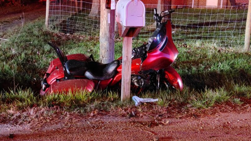 Motorcyclist Injured After Striking Utility Pole in Great Mills