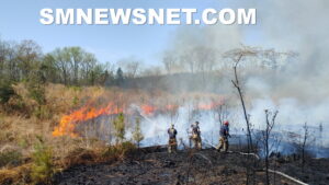 Firefighters from St. Mary’s and Calvert Operate on 28 Acre Brush Fire in Lexington Park for Over 8 Hours