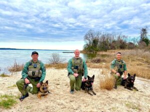 Calvert County Sheriff’s Office Welcomes Three New K-9 Teams!