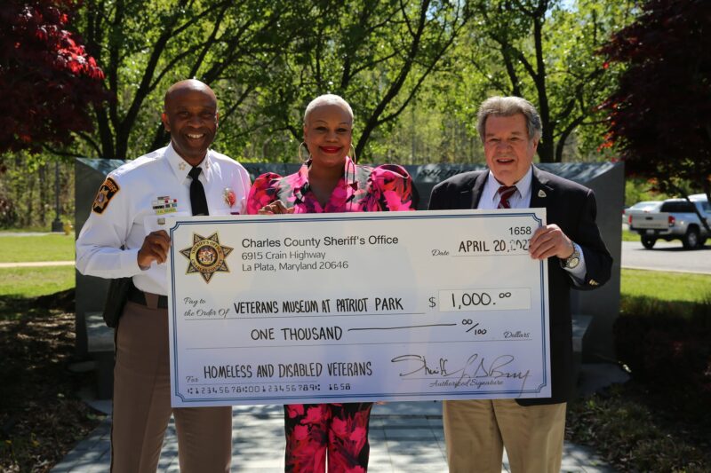 Maryland Veterans Museum at Patriot Park Receives Generous Donation from Charles County Sheriff Troy Berry