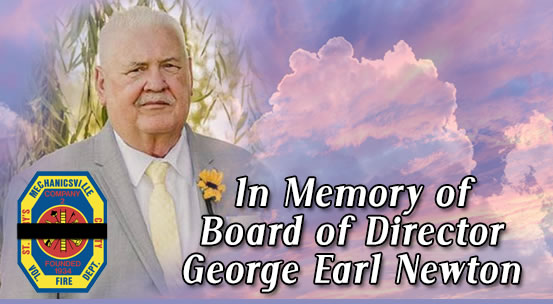Mechanicsville Volunteer Fire Department Regrets to Announce Passing of George Earl Newton