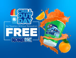 Free Kona Ice in Southern Maryland for National “Chill Out Day” on Monday, April 18, 2022