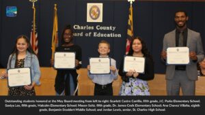 Charles County Board of Education Recognizes Accomplishments of Outstanding Students