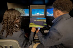 Students are introduced to the world of aviation technology with the St. Mary’s Ryken Flight Academy opening