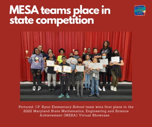 Charles County Public School Teams Place in 2022 Maryland State Mathematics, Engineering and Science Achievement Virtual Showcase