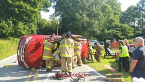 Three Transported to Trauma Centers After Single Vehicle Rollover in Avenue