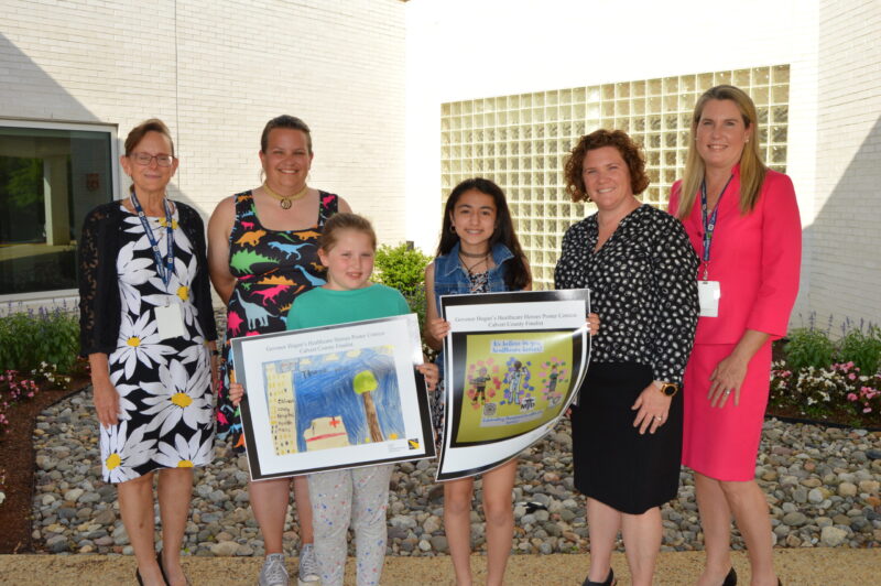 CCPS Students, Governor’s Healthcare Heroes Poster Content Finalist Present Art to CalvertHealth