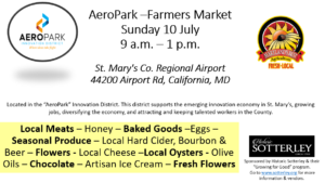 St. Mary’s County Airport Farmer’s Market on Sunday, July 10, 2022
