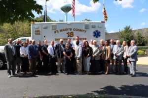 County Commissioners Showcase New Ambulance Stationed at Charlotte Hall Veterans Home