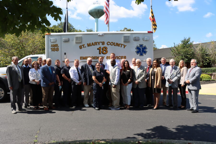 County Commissioners Showcase New Ambulance Stationed at Charlotte Hall