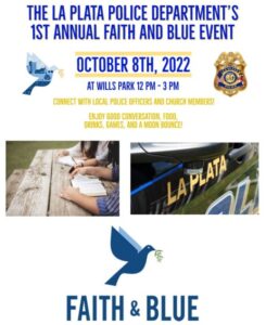 La Plata Police Department Hosting Faith & Blue Event on October 8, 2022
