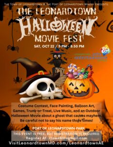 Leonardtown Halloween Movie Fest at Port of Leonardtown Park on October 22, 2022