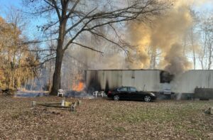 No Injuries Reported After Trailer Fire in Welcome