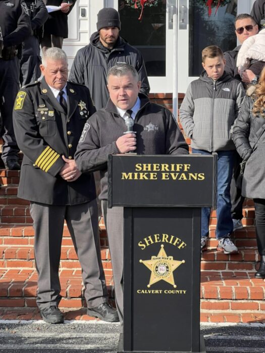 Calvert County Sheriff Mike Evans Receives Final Salute After 20 Years ...