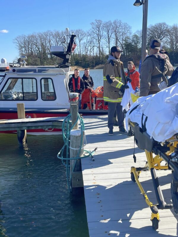 Southern Maryland Firefighters Rescue Two Boaters from Shark Tooth Island in Westmoreland County, VA