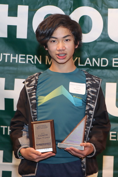 Alexander Luc from Chesapeake Public Charter School in Calvert County won first place in the individual competition.