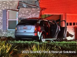 Two Flown to Trauma Center After Vehicle Strikes Residence in Lusby