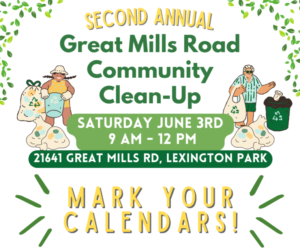 Second Annual Great Mills Road Cleanup Set for Saturday, June 3, 2023