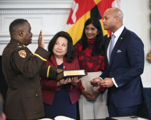 Governor Moore Swears In Lieutenant Colonel Roland L. Butler, Jr. as Superintendent of Maryland Department of State Police