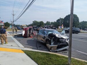 Two Injured After Another Rollover Collision in Prince Frederick