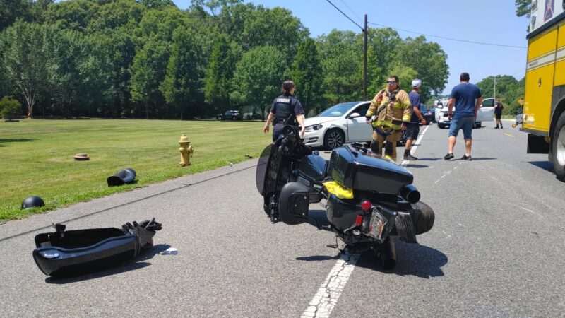 Motorcyclist Flown Out After Being Rear-ended in Lexington Park