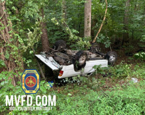 No Injuries Reported After Single Vehicle Overturns in Mechanicsville