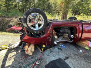 Two Flown to Trauma Center After Single Vehicle Rollover in Chaptico
