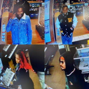 La Plata Police Seeking Four Subjects in Theft of Guitars and Amplifier from La Plata Music Store