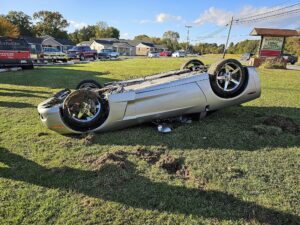 No Injuries Reported After Corvette Overturns Leaving Car Show in Ridge