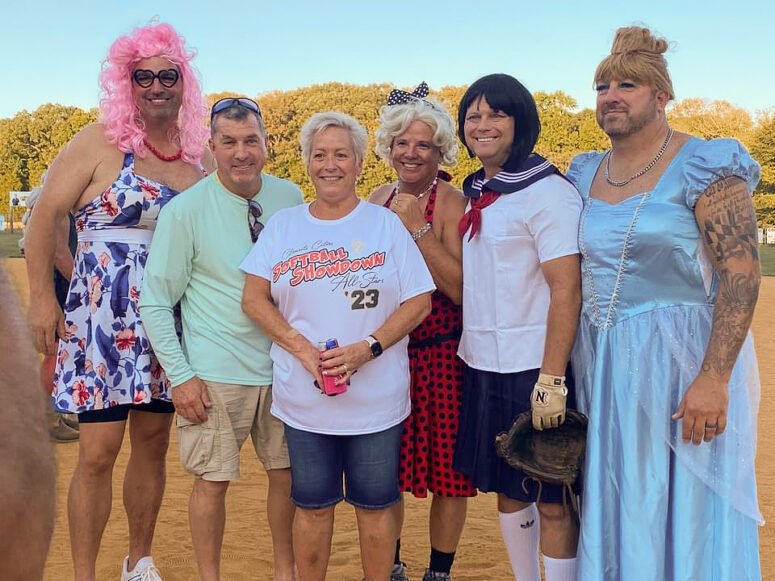 The Clements Cuties Foundation received a $2,500 check in addition to having SMECO employees compete in the charity’s main softball game event, pictured here.