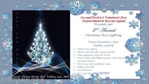 The Second District Volunteer Fire and Rescue Squad Hosting 2nd Annual Christmas Tree Lighting