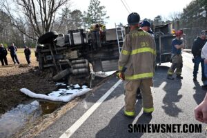 No Injuries Reported After Oil Truck Overturns in Avenue
