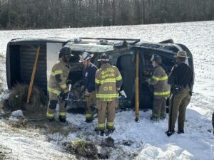 Two Children and One Adult Transported After Vehicle Overturns in Waldorf