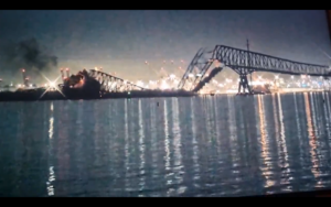 VIDEO: Out of County News – Baltimore FS Key Bridge Completely Collapses After Ship Collides with Bridge Support