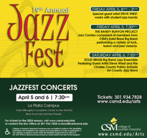 CSM Hosts 19th Annual Jazz Festival April 5th and 6th, 2024