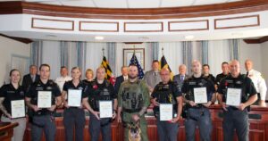 Calvert County Sheriff’s Office Receives Award to Stolen Vehicle Alert Team